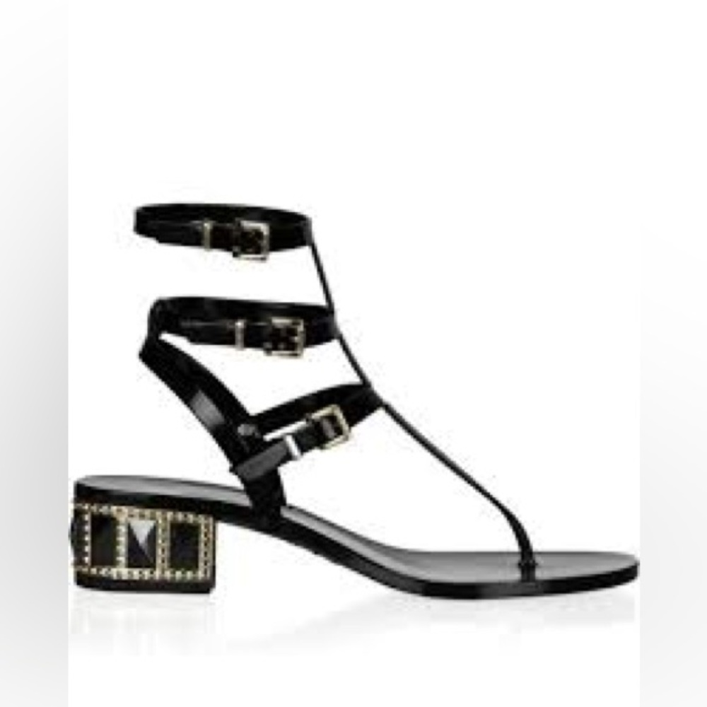 Valentino Rubber Studded Accents Gladiator Sandals size 39/9